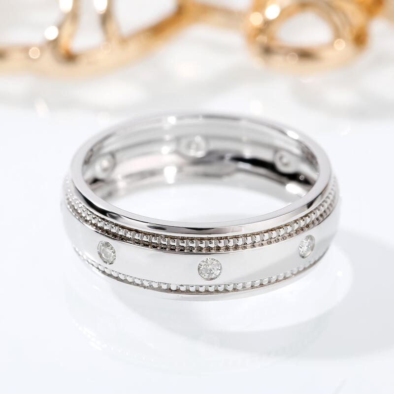 Jeulia Anillo 10K/14K/18K Oro Para Hombre En Oro