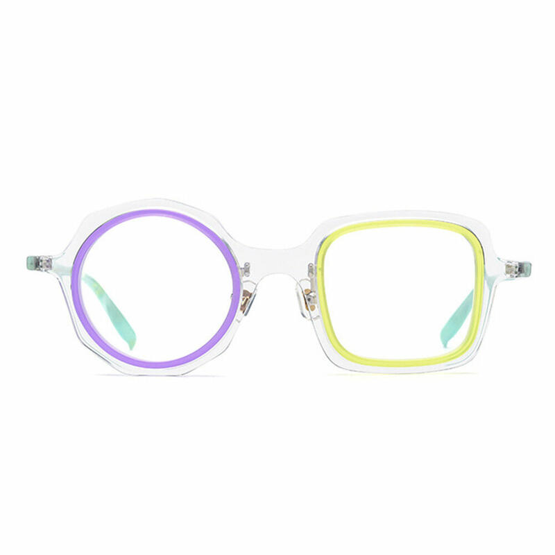 Square Round Lilli Yellow Square Round Glasses - Aoolia.com