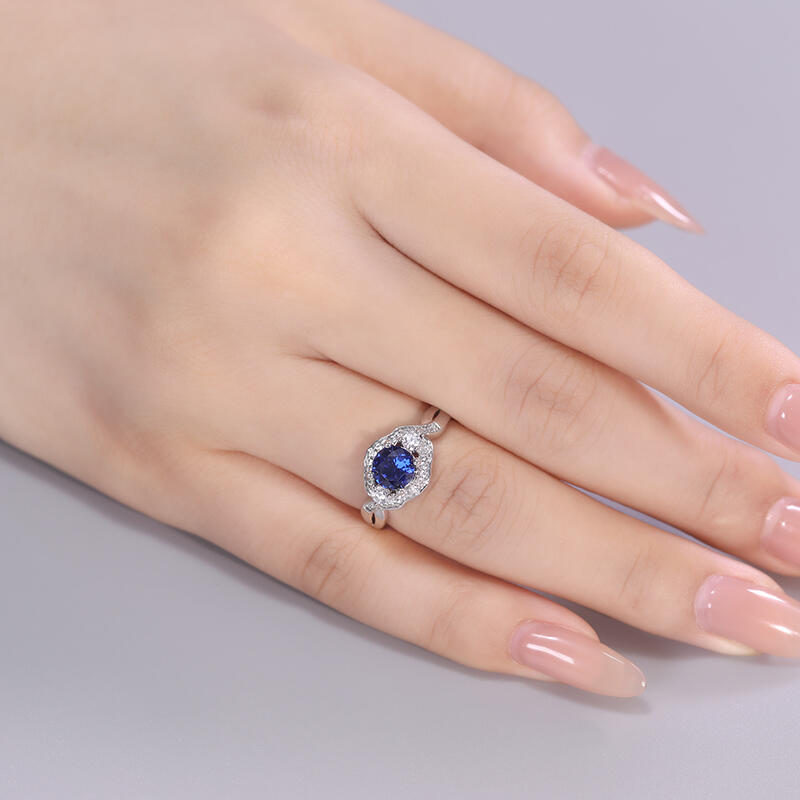 Jeulia Ocean Eye Sterling Silver Ring