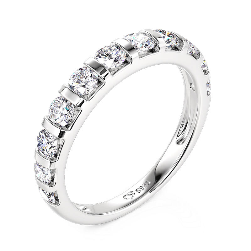 Jeulia Classic Bar Setting Design Wedding Band