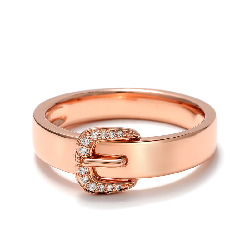 Jeulia "Unending Love" Belt-Shaped Sterling Silver Men's Band