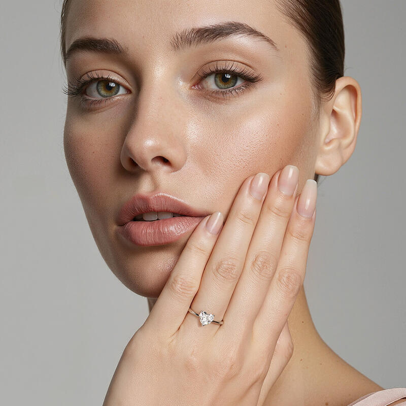 "My Hope" Heart Cut Solitaire Engagement Ring