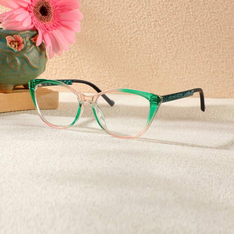 Minnie Cat Eye Grüne Brille
