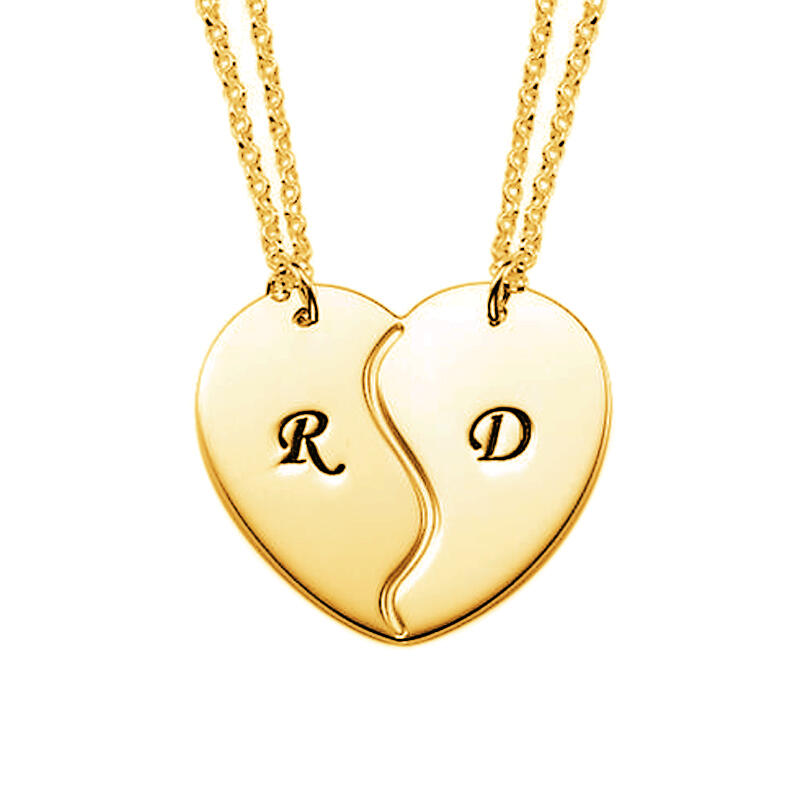 イニシャル 刻印 ペアネックレス