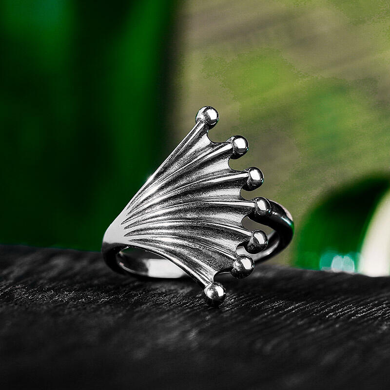 Jeulia "Dragon Wing" Sterling Silver Ring