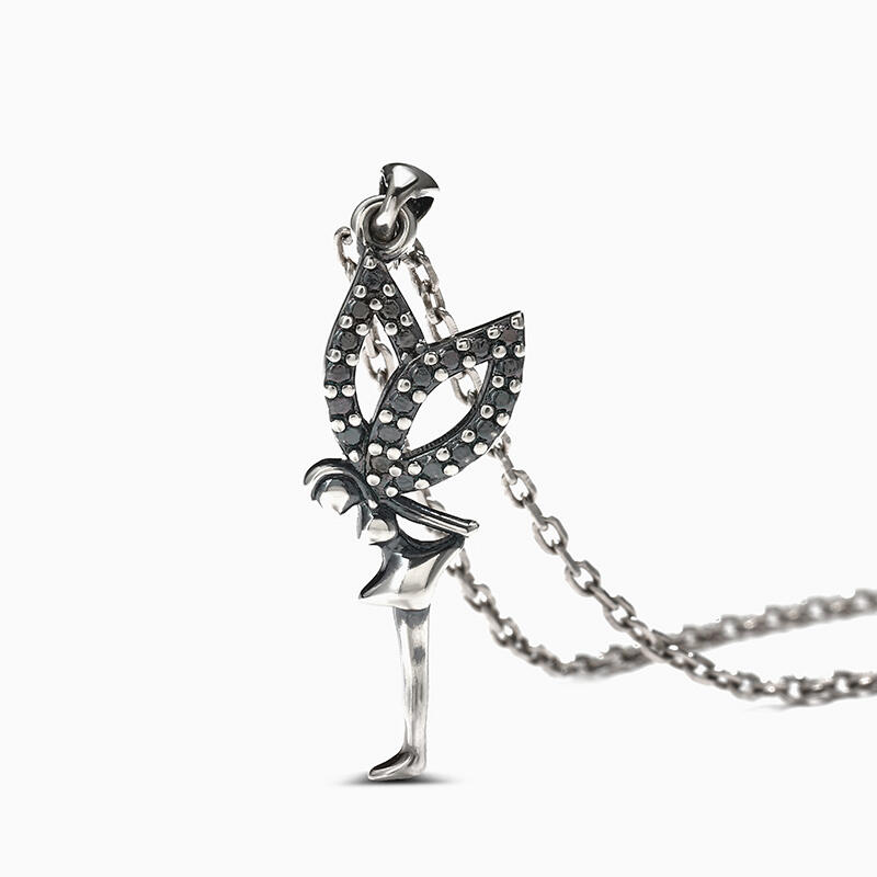 Jeulia "Flower Fairy" Sterling Silver Necklace