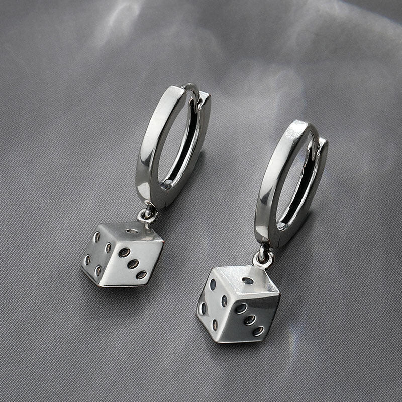 Jeulia "Roll Da Dice" Sterling Silver Earrings