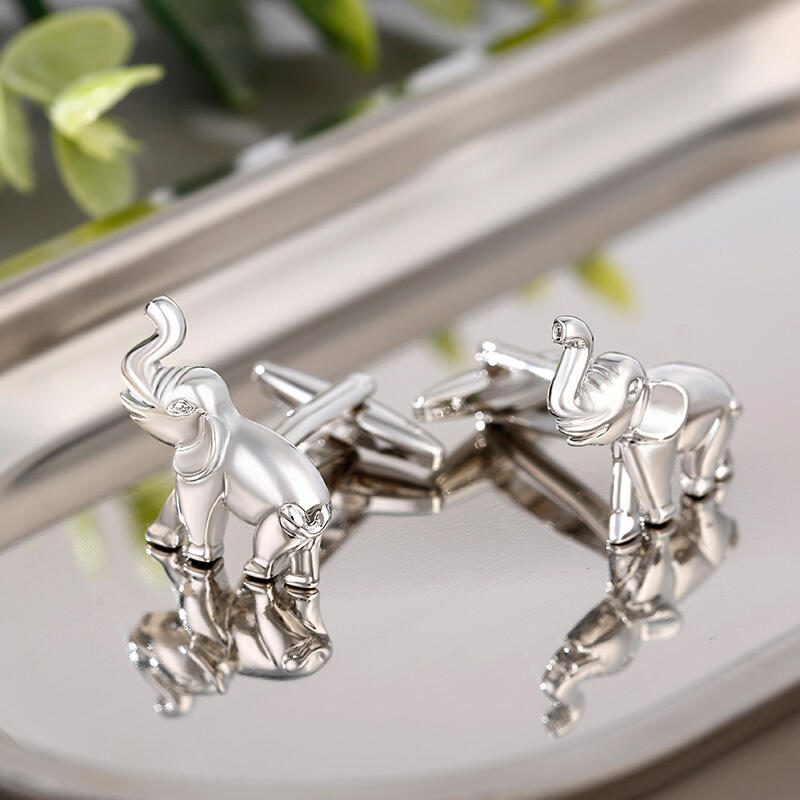Jeulia Vintage de Elefante Gemelos de Cobre para Hombre