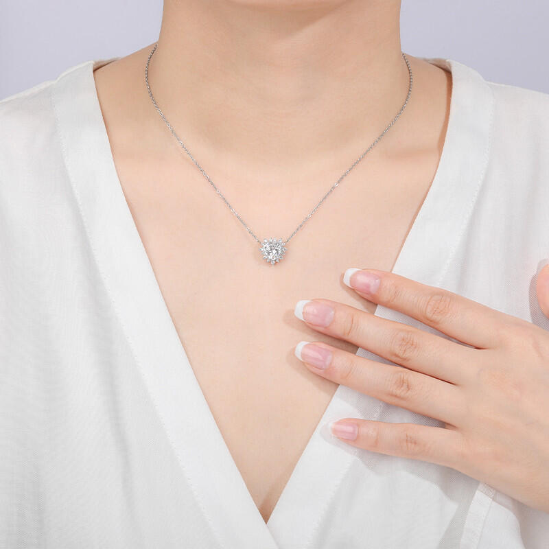 "The Sun In My Heart" Cluster Halo Necklace