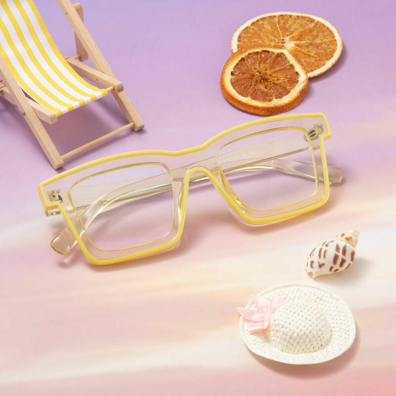 Occhiali da Vista Bronte Quadrato Giallo 