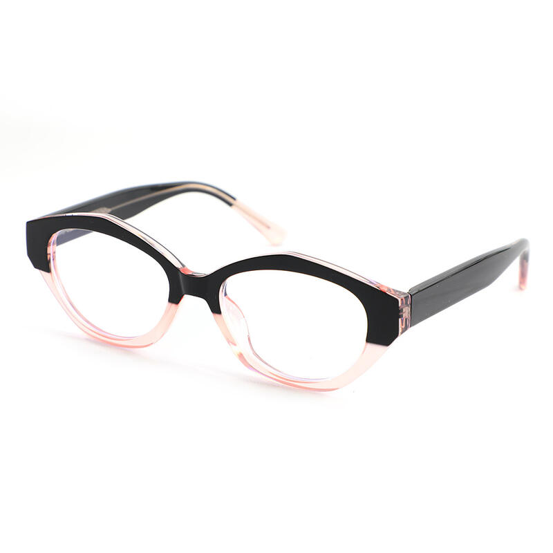 Occhiali da Vista Bobby Ovale Nero Rosa 