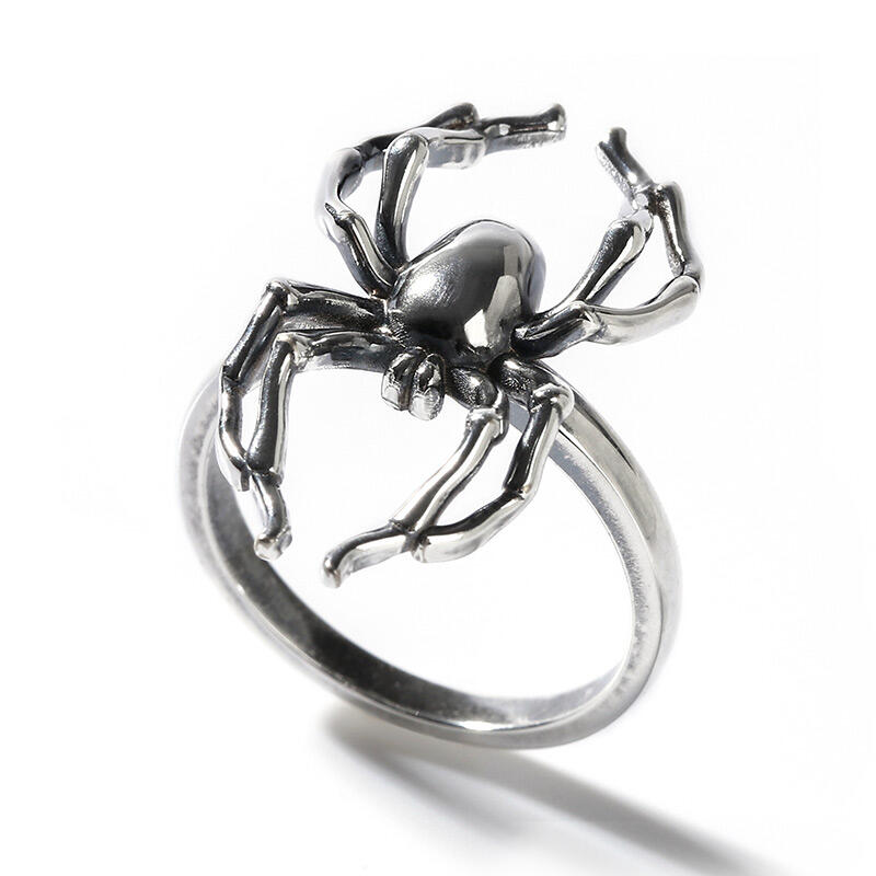 Jeulia "Magia de araña" Anillo de plata esterlina para hombre