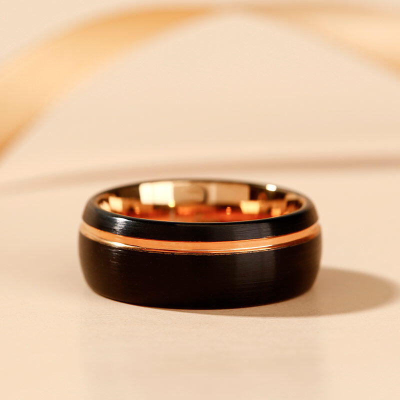 Jeulia Two Tone Titanium Steel Men's Band