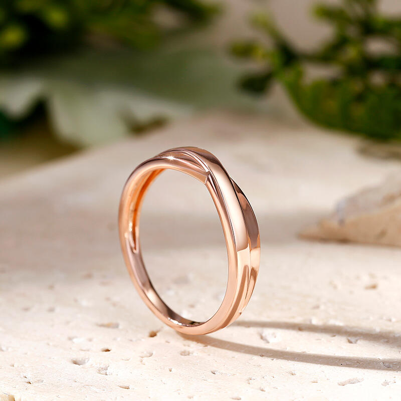 Jeulia Stylish Crossover Sterling Silver Men's Band