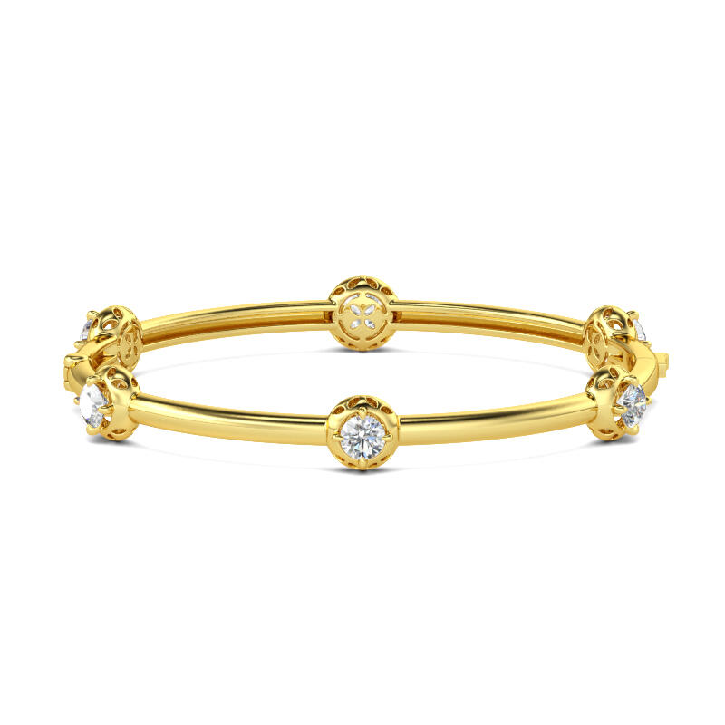 Jeulia スターリングシルバー ソリティア バングル