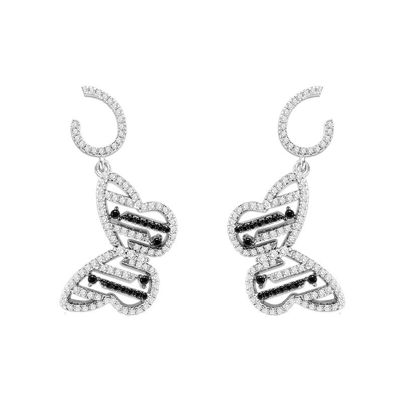 Jeulia "Be Free" Butterfly Shaped Sterling Silver Earrings