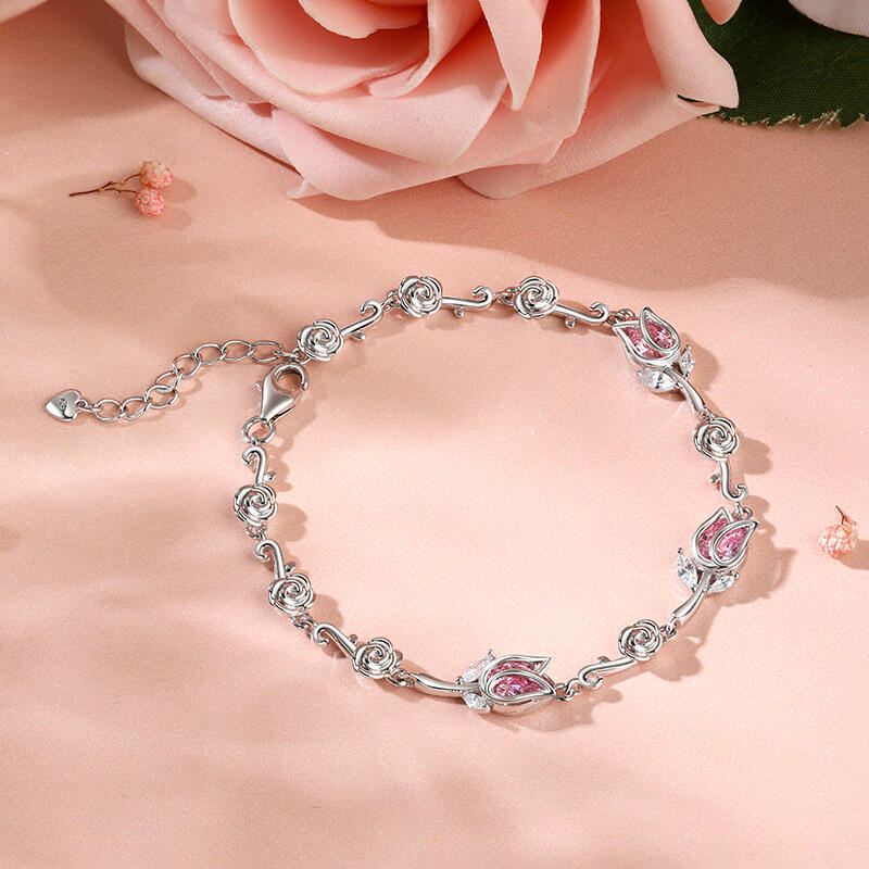 Jeulia Blossom Tulip Pear Cut Bracelet