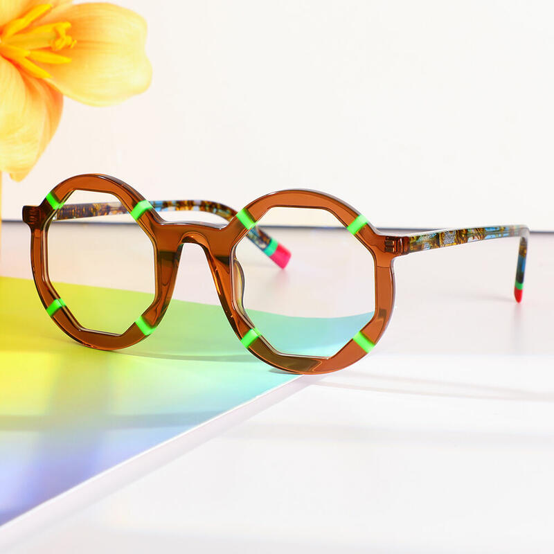 Occhiali da Vista Andrew Poligono Marrone