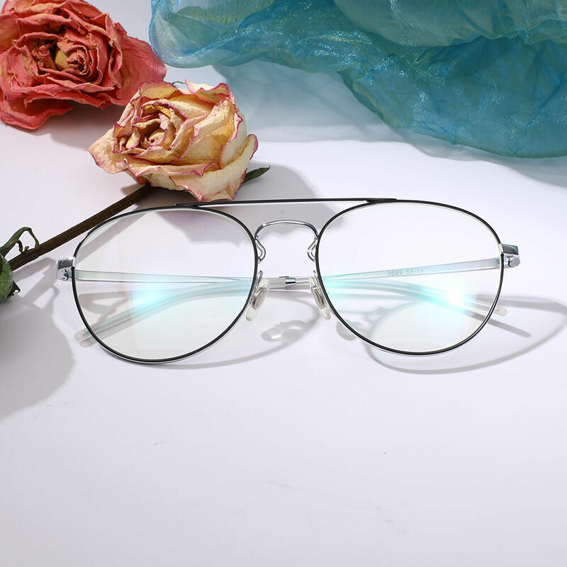 Julia Aviator Black Glasses