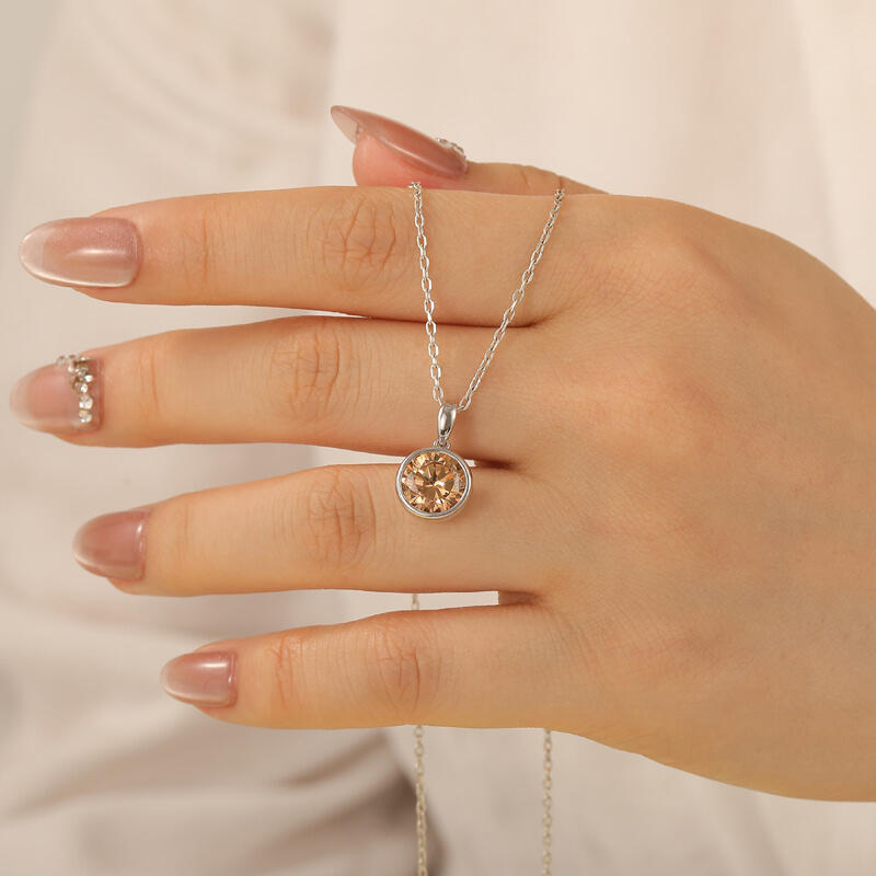 Jeulia Hollow Bear Reversible Necklace Sterling Sliver