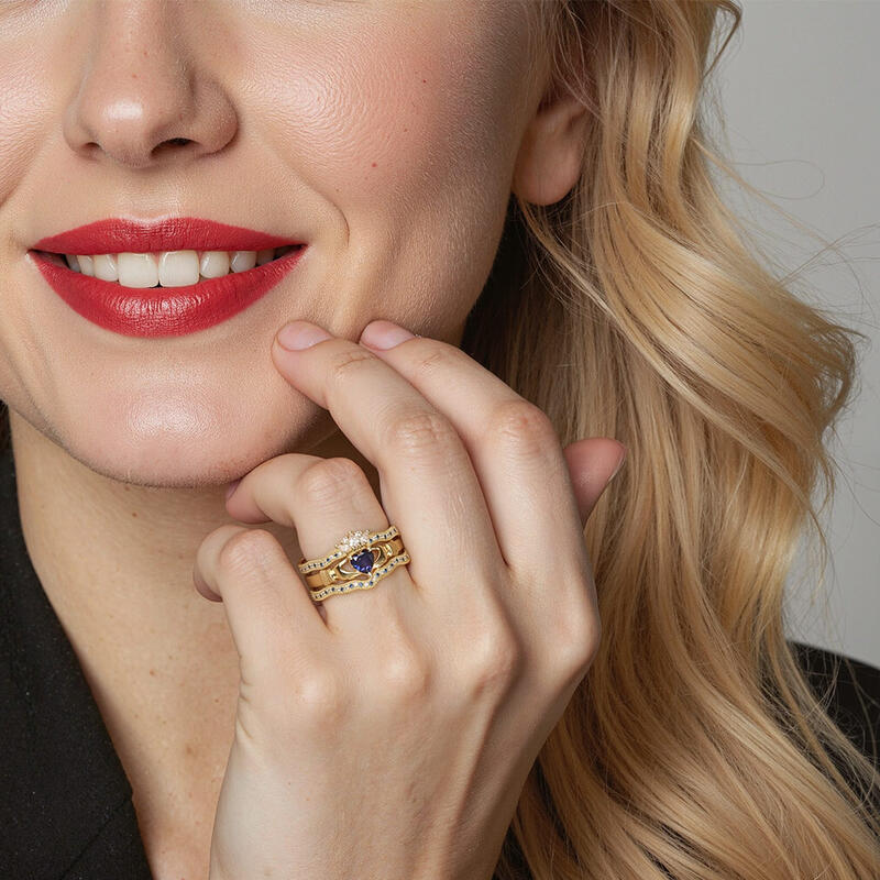 "An meine höchste Liebe" Herzschliff Brautset