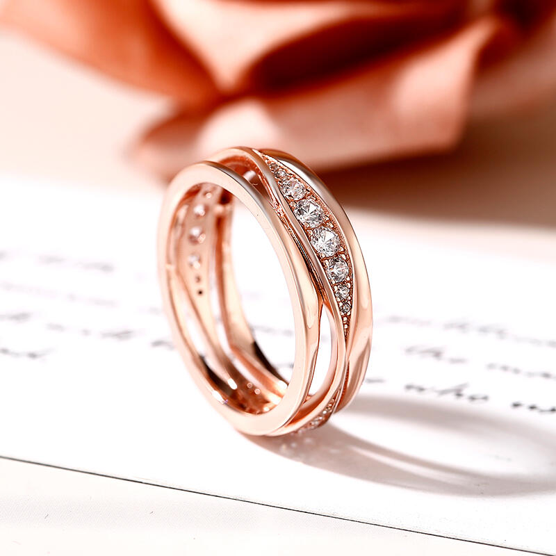 Jeulia Simple Design Round Cut Sterling Silver Women's Band