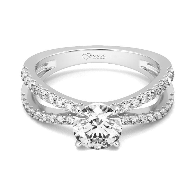 جوليا خاتم قطع دائري من الفضة الإسترليني