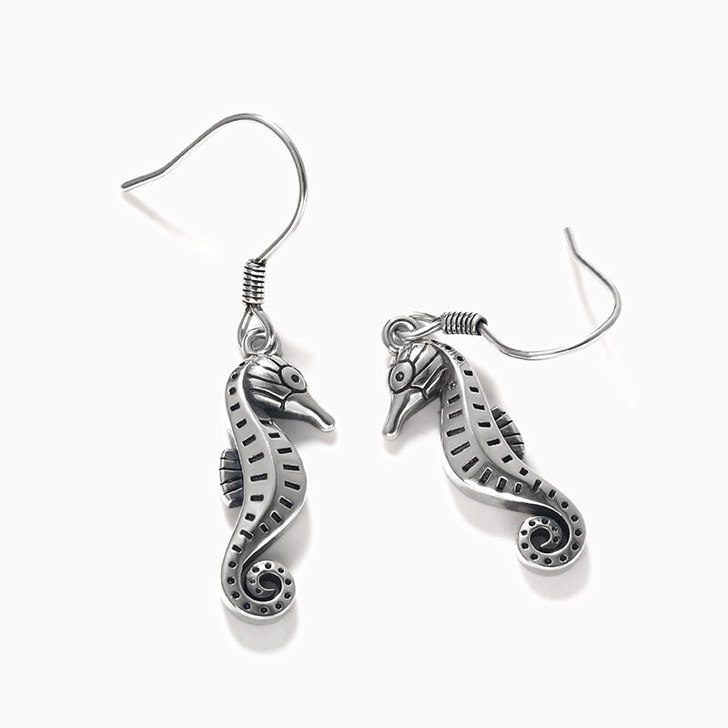 Jeulia Seahorse Design Sterling Silver Earrings