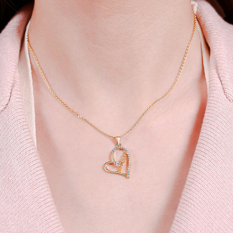 Jeulia Collar personalizado con el nombre de plata de ley