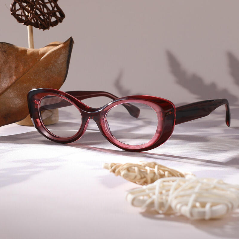 Octavia Cat Eye Red Glasses