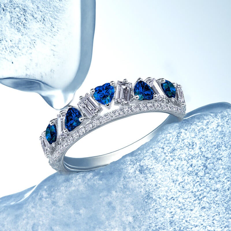 Jeulia Olivetta Double Row Eternity Ring for Women