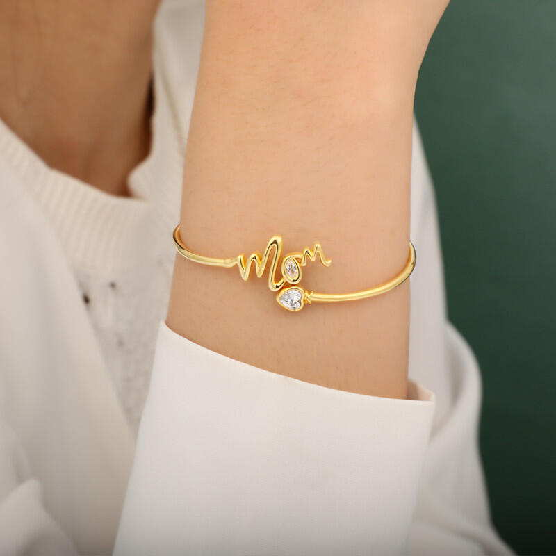 "Her Embrace" Open Bangle Bracelet