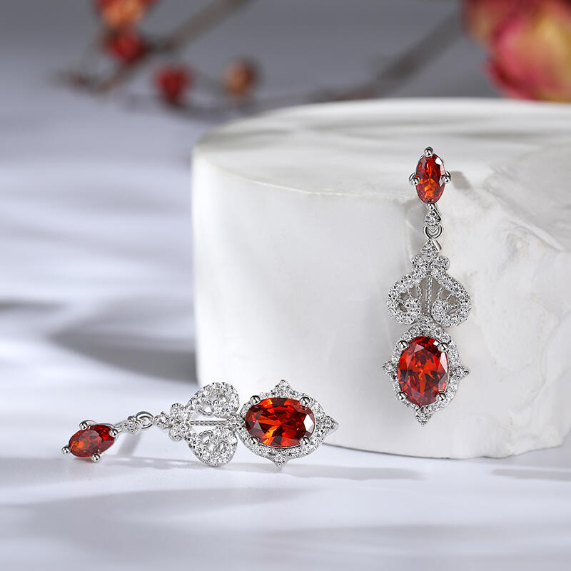 Jeulia "Eternal Flame" Sterling Silver Jewelry Set