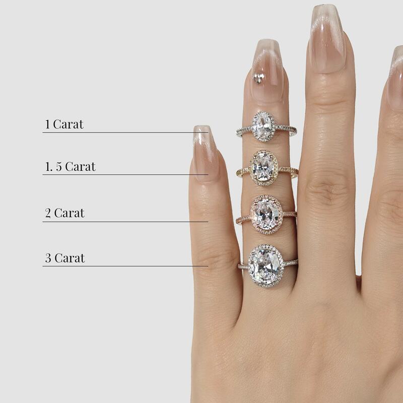 "All for You" 1.5ct Oval Cut Halo Engagement Ring