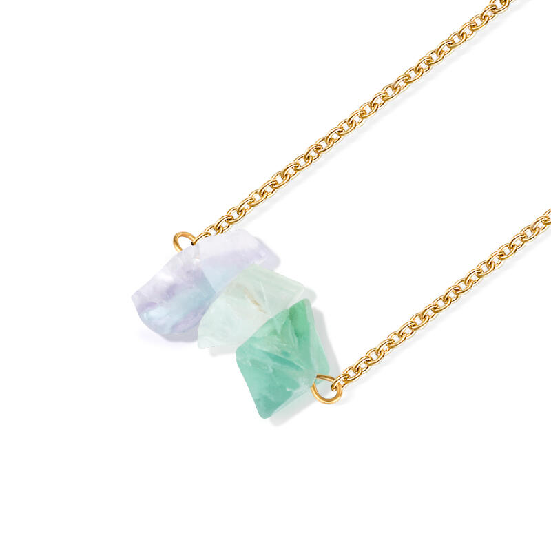 Jeulia "Energy Cleansing" Natural Fluorite Necklace