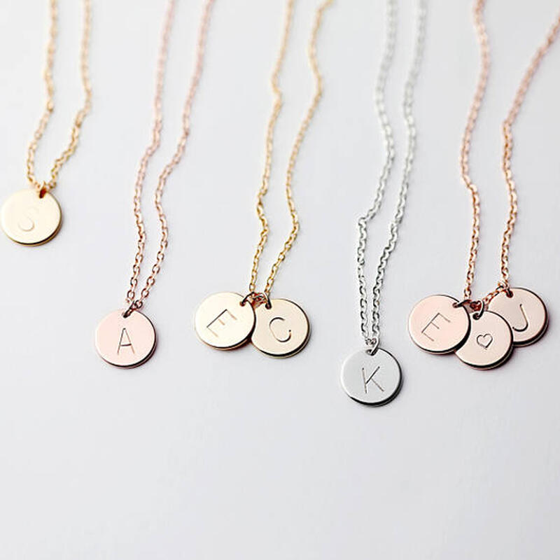 Jeulia Initial Necklace Sterling Silver