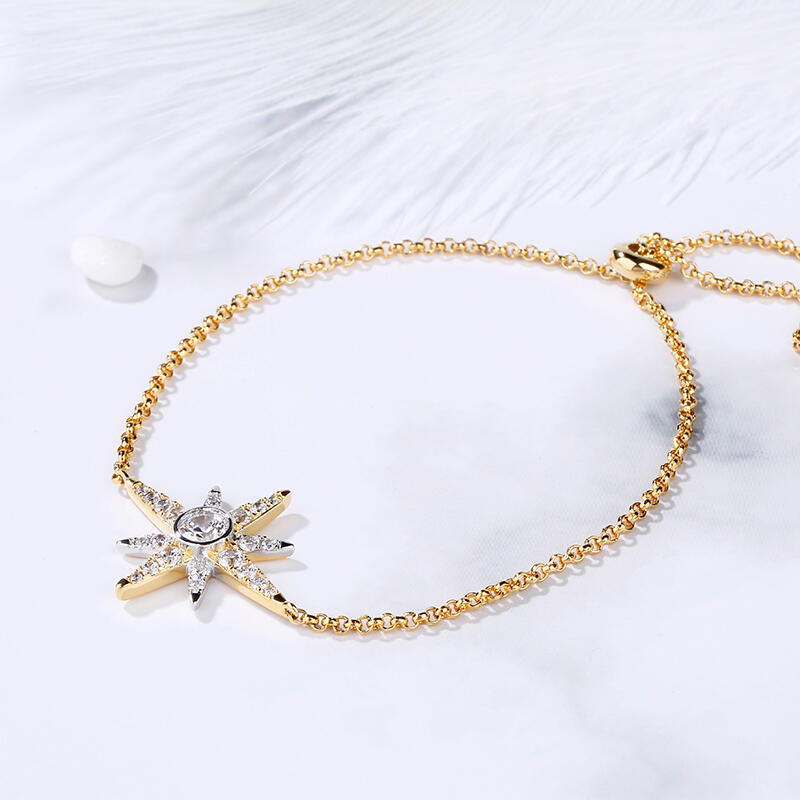 Jeulia Two Tone Star Sterling Silver Jewelry Set