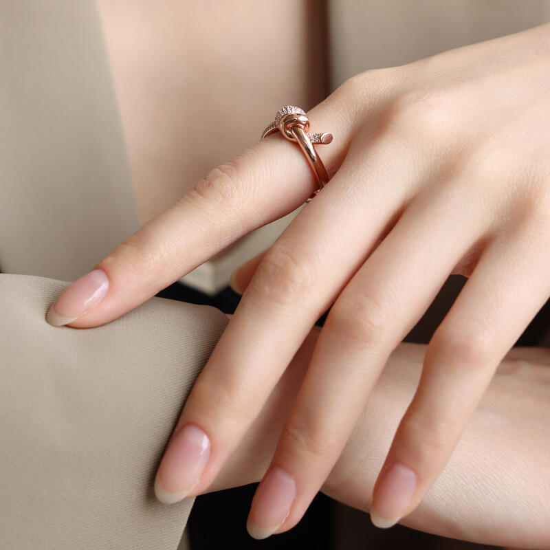 Jeulia ノット 結び目デザイン シルバー リング