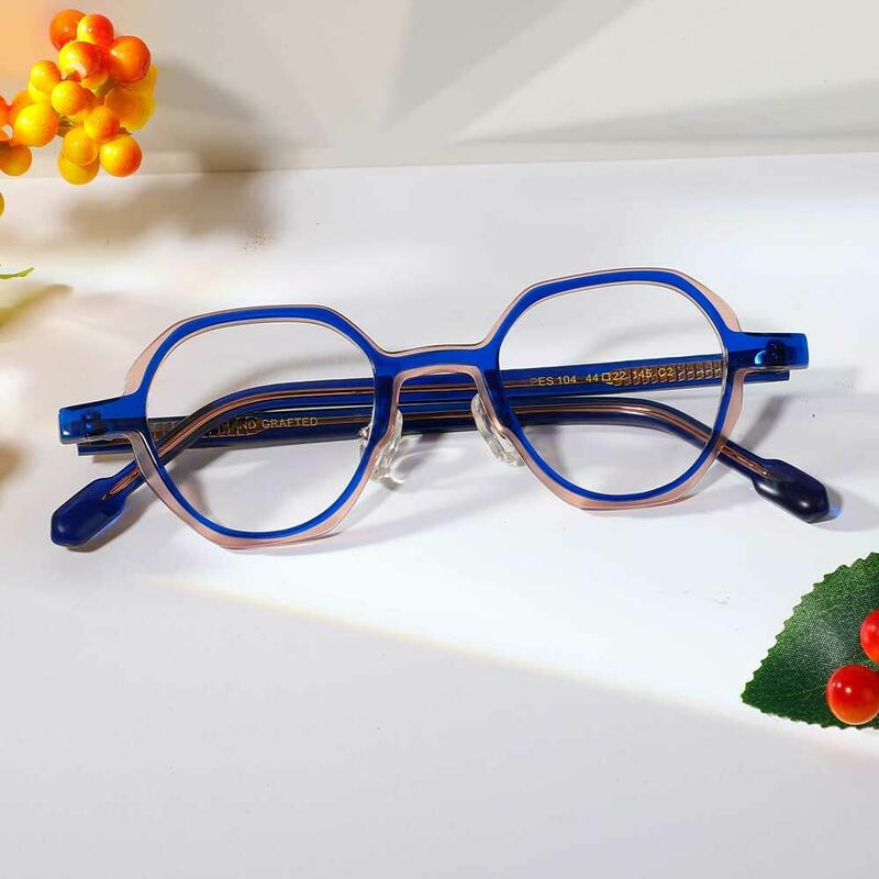 Avery Runde Blaue Brille