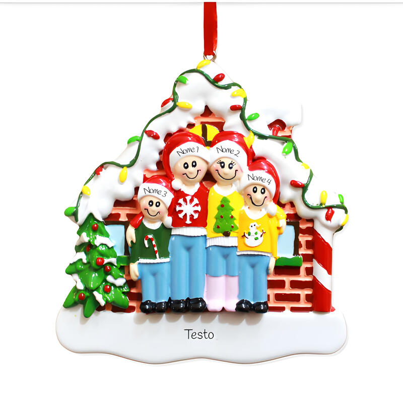 Adornos navideños familiares personalizados con nombres personalizados como regalo para seres queridos