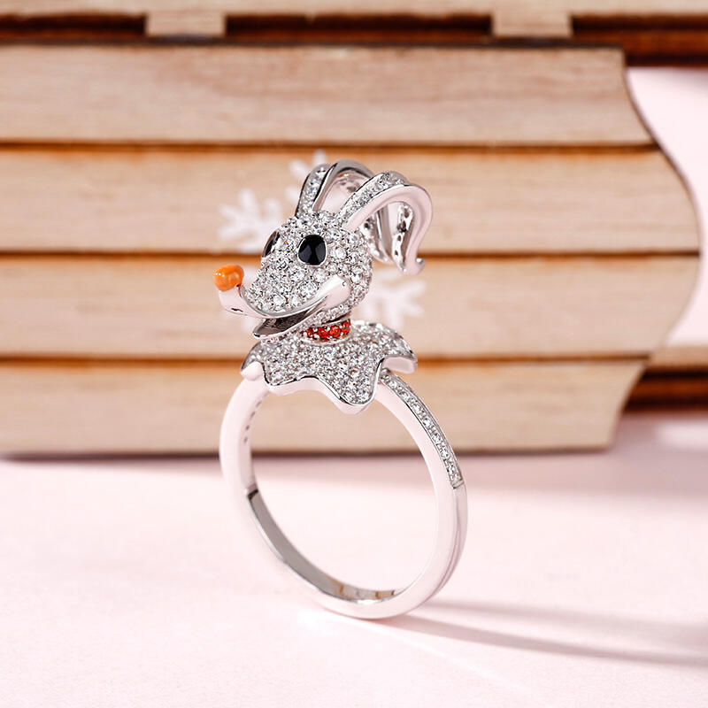 Jeulia "The Head of Team" Sterling Silver Ring