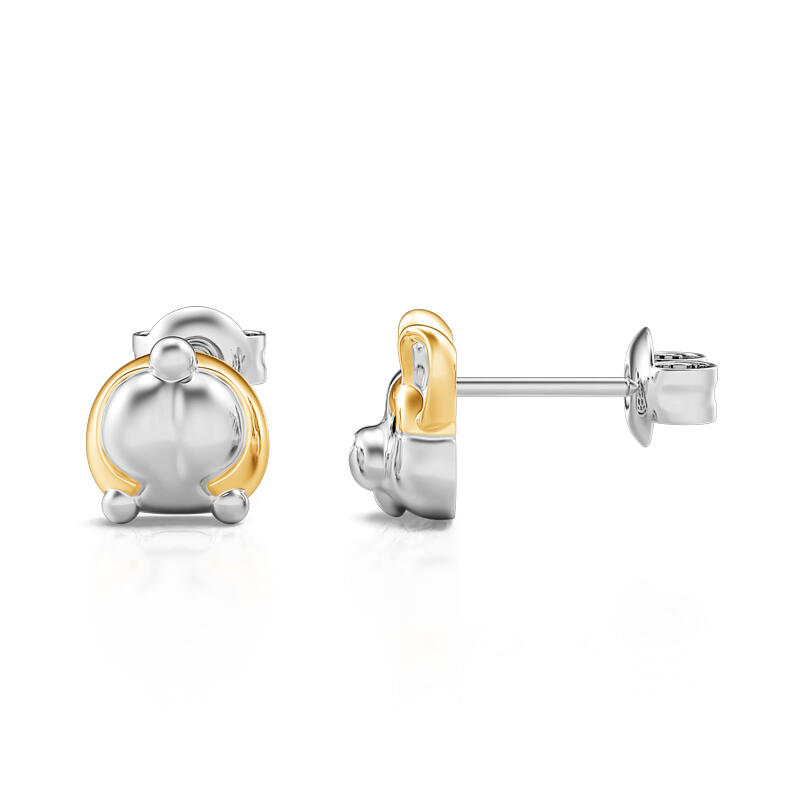 Jeulia "Puppy Puppy" Corgi Dog Mismatched Sterling Silver Stud Earrings