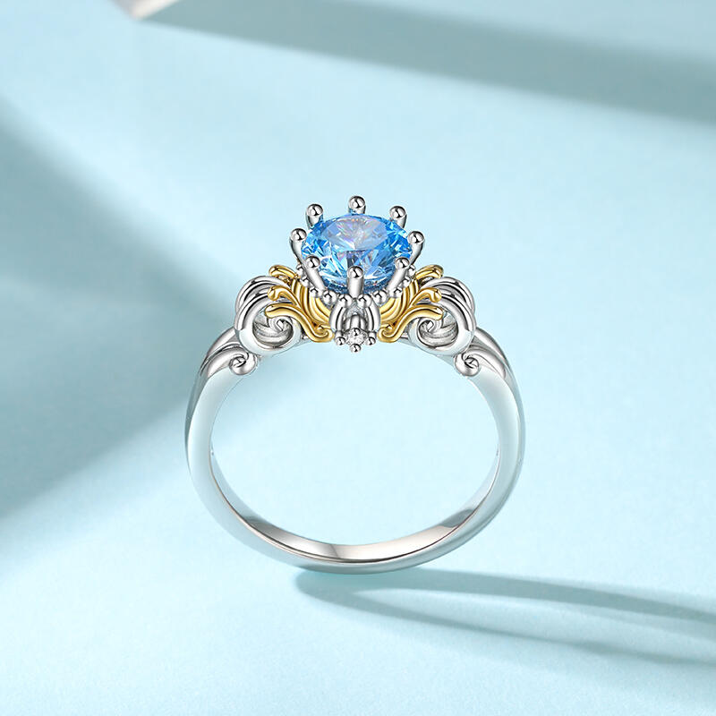 Jeulia Bague de carrosse Princesse Citrouille  Coupe Ronde Argent Sterling