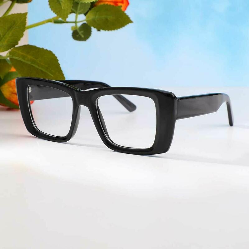Hamiltion Quadratische Schwarze Brille
