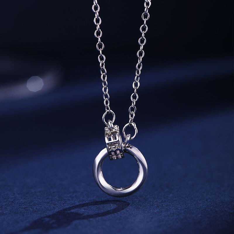 Jeulia "Moment" Personalized Sterling Silver Necklace