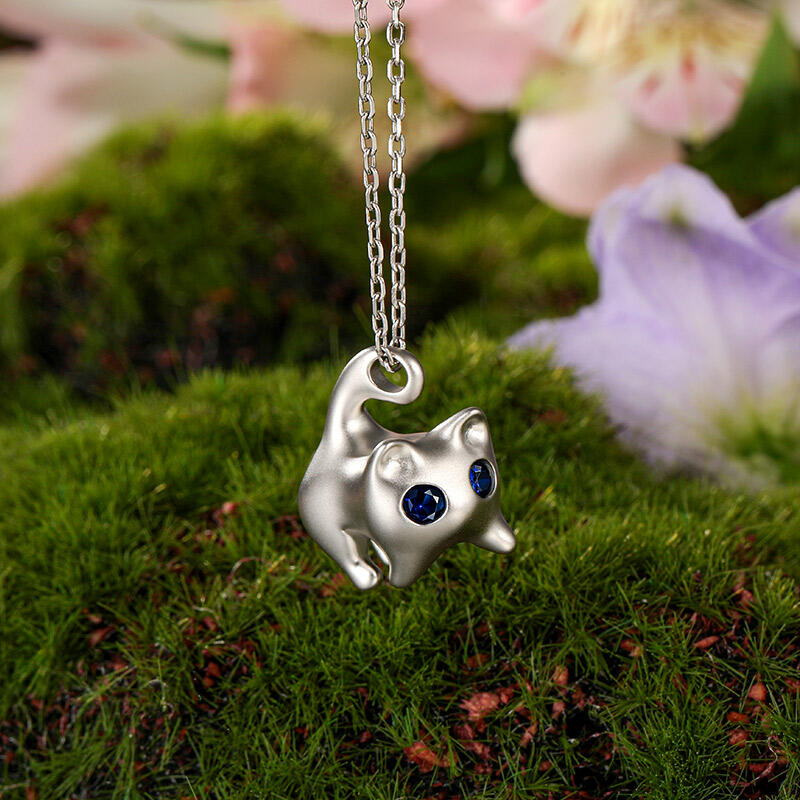 Jeulia Collar de Gato de Cola Curva Juguetona