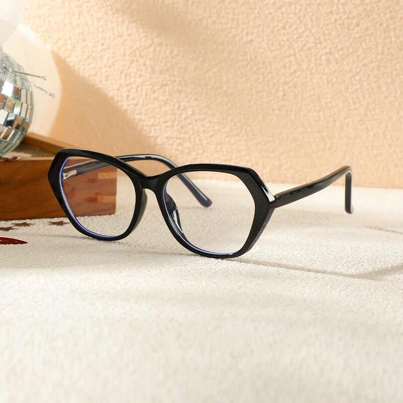 Eddie Cat Eye Schwarze Brille