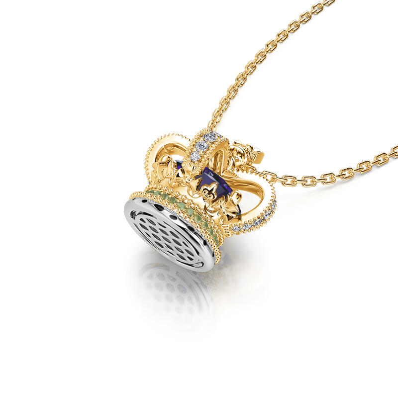 Jeulia Collier en argent sterling avec couronne de couronnement