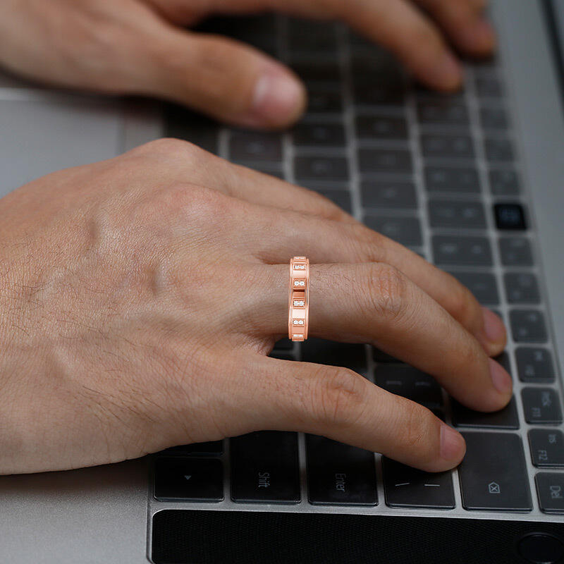 "My Strength" Channel Set Men's Wedding Ring