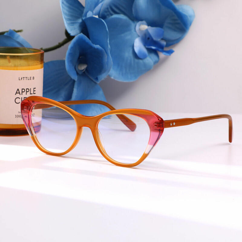 Occhiali da Vista Tania Cat Eye Arancione 